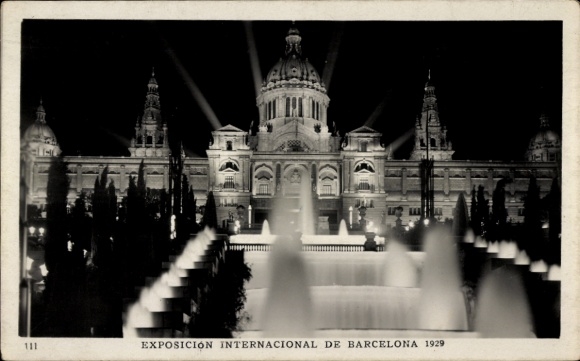 AK International Exhibition of Barcelona 1929, National Palace