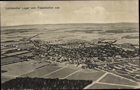 Ak Lockstedt in Holstein, Lockstedter Lager, vom Fesselballon aus gesehen