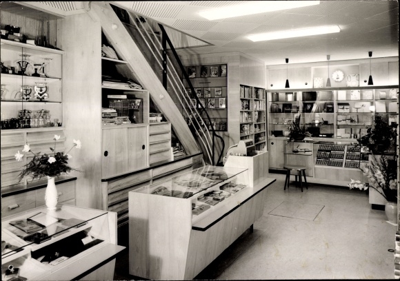 Photo Postcard Herrenberg in Württemberg, bookstore and stationery store Zehnder