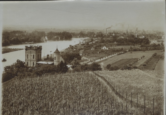 Original photo of Schweinfurt, south-east view with Peterstirn, around 1900