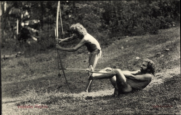 Postcard Sri Lanka, Veddahs Ceylon, Archers