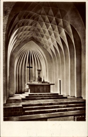 Ak Neu Ulm in Schwaben, Katholische Stadtpfarrkirche, Hochaltar, Apside