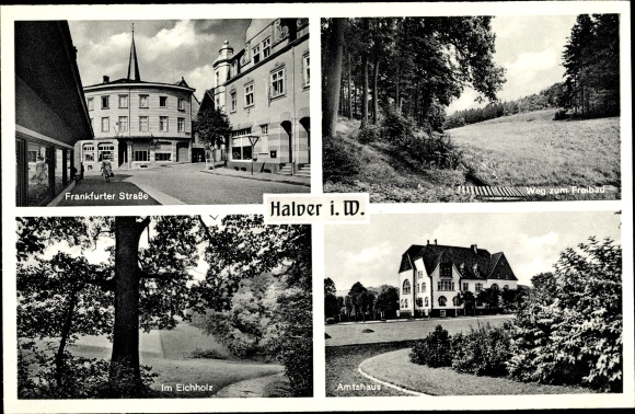 Ak Halver in Westfalen, Freibad, Frankfurter Straße, Eichholz, Amtshaus