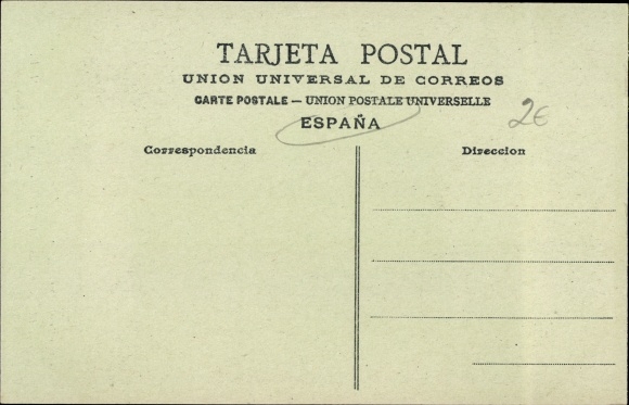 Postcard Hondarribia Fuenterrabia Baskenland, Tipo vaseongado