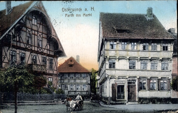 Postcard Osterwieck am Harz, party at the market