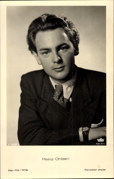 Postcard actor Heinz Ohlsen, portrait, suit