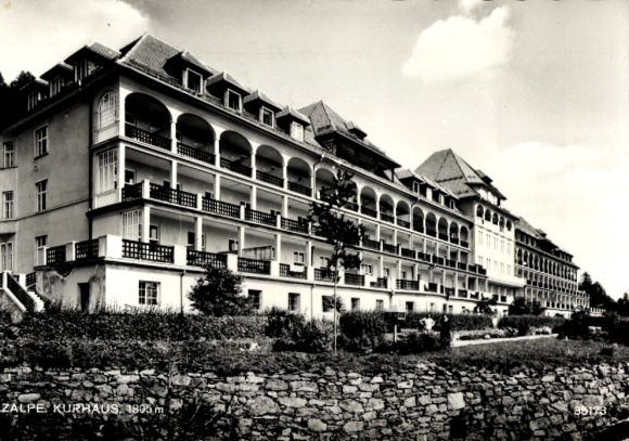 Ak Stolzalpe Murau Steiermark, Zalpe Kurhaus, 1805 m, Schwarz-Weiß-Foto, Echte Photographie