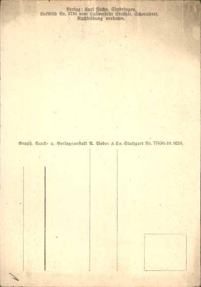 Postcard Sindringen Forchtenberg in Hohenlohekreis, Kocher, aerial photograph