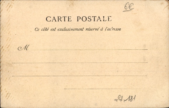 Postcard Ezy Eure, Le Village, L'Eglise, Goat