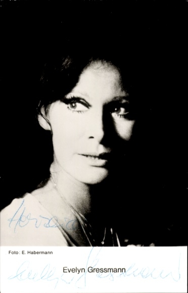 Ak Schauspielerin Evelyn Gressmann, Autogramm