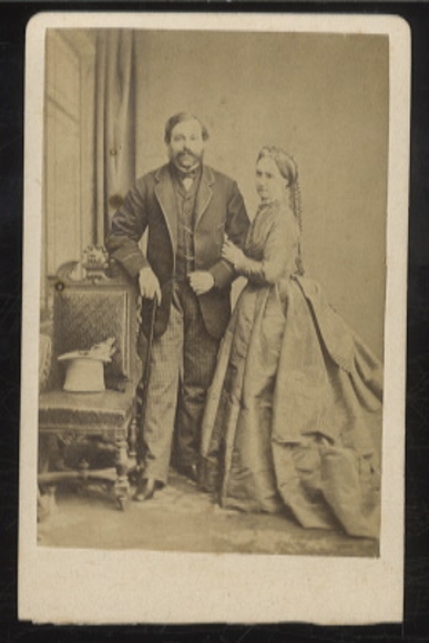 CdV Prince Adolf I. Georg of Schaumburg-Lippe and Princess Hermine, née of Waldeck-Pyrmont