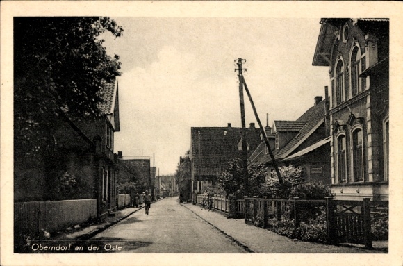 Ak Oberndorf an der Oste Niedersachsen, Straßenpartie, Gebäude