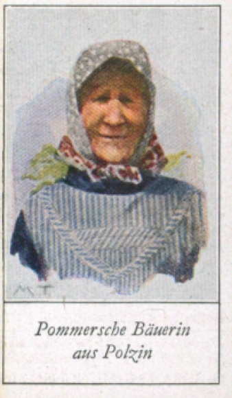 Sammelbild Die Völker Europas, Ein Beitrag zur Rassenkunde, 143 Pommersche Bäuerin aus Polzin