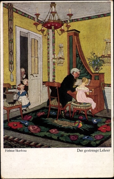 Artist PC Skarbina, Helmut, The strict teacher, piano teacher, children