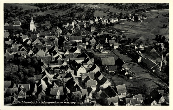 Postcard Kirchbrombach Brombachtal Odenwald, aerial photograph