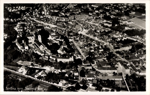 Ak Freising in Oberbayern, Fliegeraufnahme