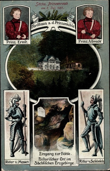 Artist PC Hartenstein in the Erzgebirge of Saxony, Forsthaus prince cave, prince robbery Ernst and Albrecht