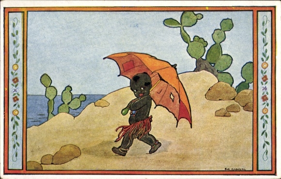 Kunstenaar Ak Cramer, Rie, Afrikaans, paraplu, cactussen
