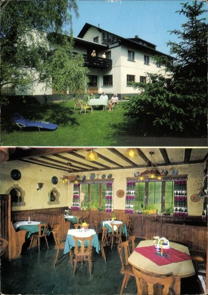 Postcard Großmaischeid Dierdorf in the Westerwald, Hotel-Pension Tannenhof, interior