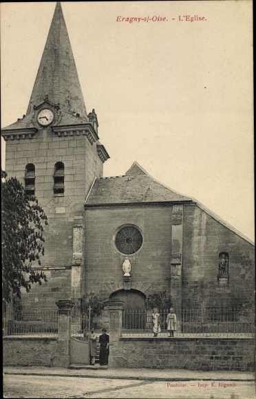 Ak Éragny Val d'Oise, L'Eglise