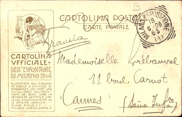 Ansichtkaart Milano Milan Lombardia, Esposizione 1906, algemeen beeld