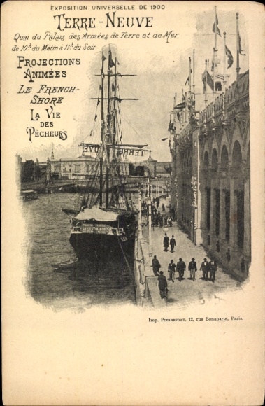 CPA Paris, Exposition Universelle de 1900, Terre-Neuve, Quai