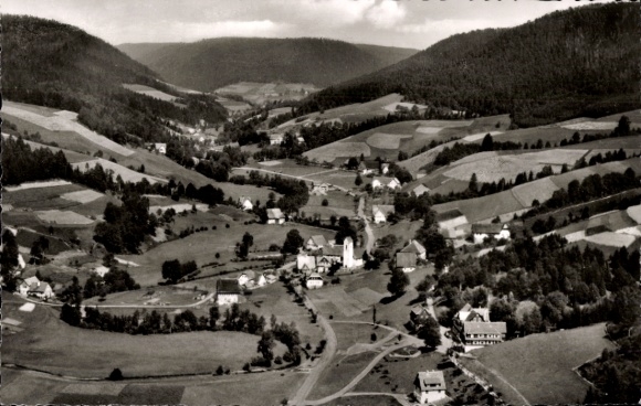 Ak Reinerzau Alpirsbach im Schwarzwald, Fliegeraufnahme
