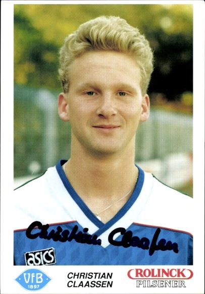 Autogrammkarte Fußballer Christian Claassen, VfB Oldenburg, Autogramm