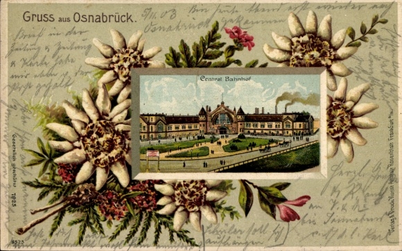 Präge Litho Osnabrück in Niedersachsen, Zentralbahnhof, Edelweiß