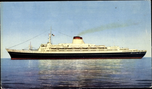 Ak Steamer TN Leonardo da Vinci, Italiaanse lijn