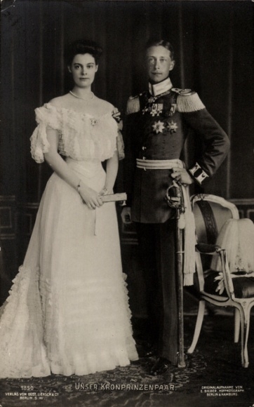 Ak Kronprinzessin Cecilie von Preußen, Kronprinz Wilhelm von Preußen, Liersch 1850