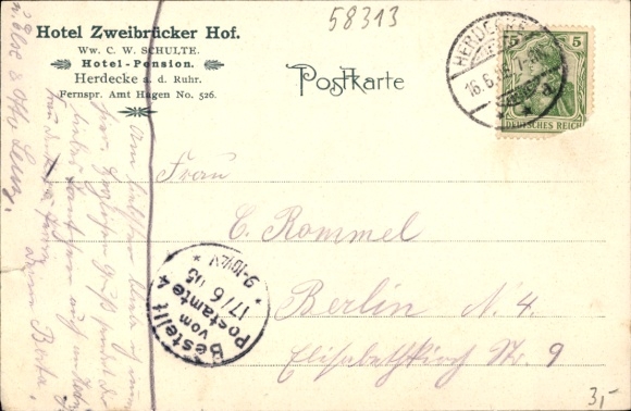 Postcard Herdecke an der Ruhr, Herdecker Bach
