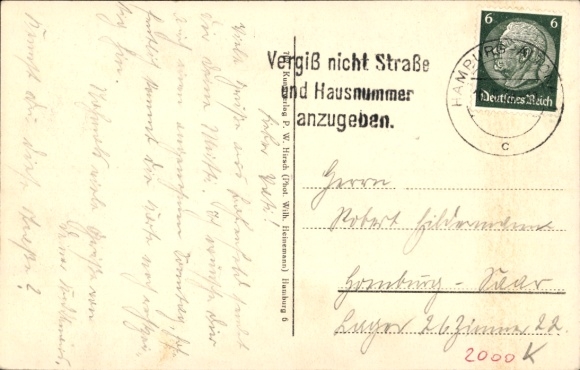 Postcard Hamburg Altona Bahrenfeld, Adickesstraße