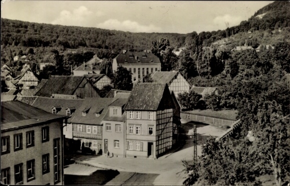 Ak Bleicherode am Harz, Stadtansicht, Windelskopf,  Bauweise, Schwarz-Weiß-Foto