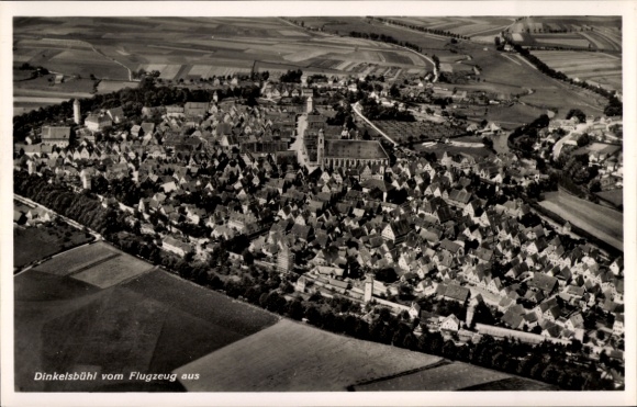 Ak Dinkelsbühl in Mittelfranken, Fliegeraufnahme