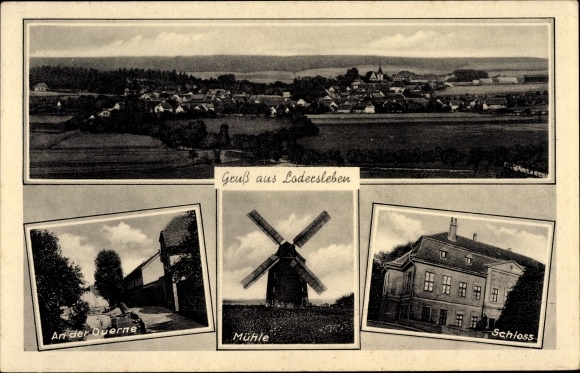 PC Lodersleben Querfurt im Saalekreis, windmill, castle, on the Ouerne