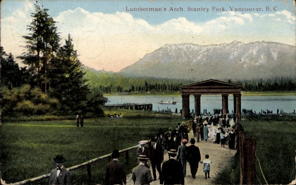 Ak Vancouver British Columbia Kanada, Lumberman's Arch, Stanley Park, B.C., Menschen, Natur, Wass