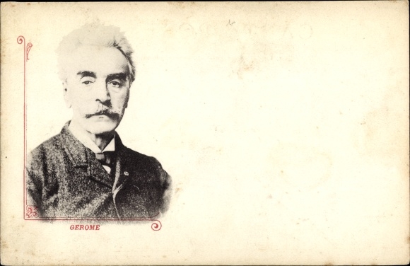 Postcard French painter and sculptor Jean Léon Gérôme, portrait