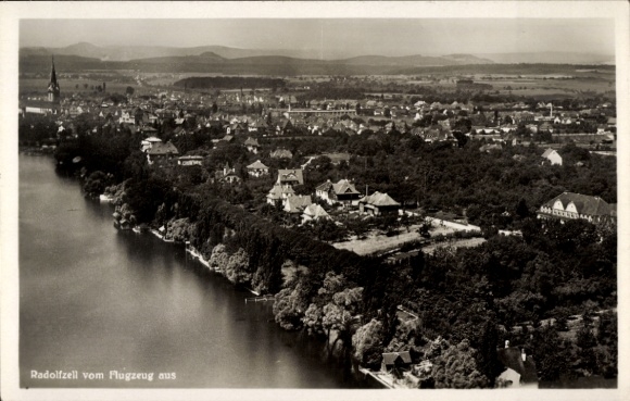 Ak Radolfzell am Bodensee, luchtfoto