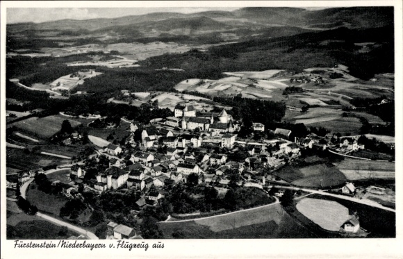 Ak Fürstenstein in Neder-Beieren, luchtfoto