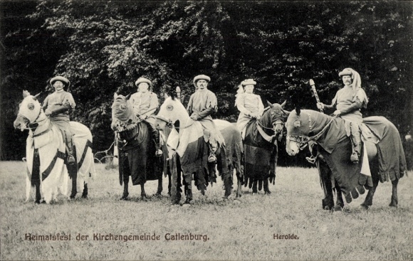 Postcard Katlenburg Lindau in Lower Saxony, local festival of the parish, Heralds