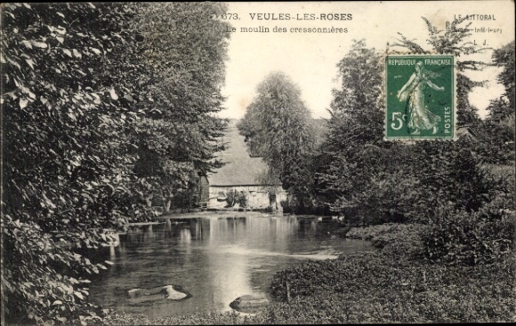 Ak Veules les Roses Seine Maritime, Moulin des Cressonnieres