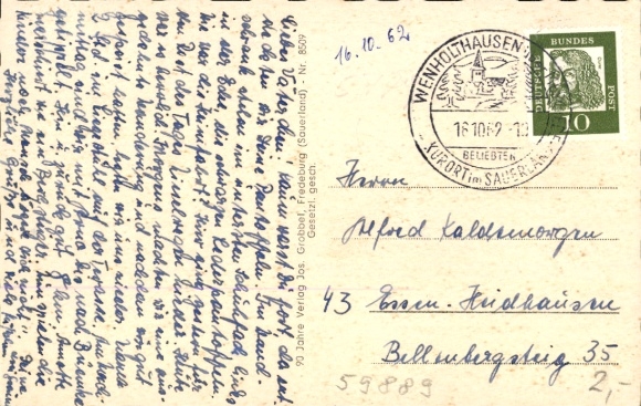 Postcard Wenholthausen Eslohe in Sauerland, general view