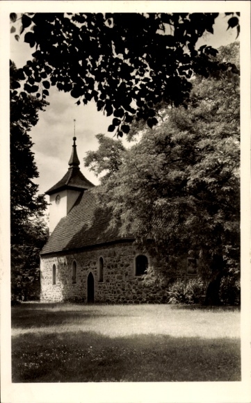 Postcard Berlin Reinickendorf, village church, built around 1480