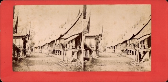 Stereo Photo Sumatra Indonesia, Village Street