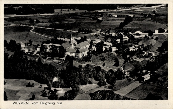 Ak Weyarn Oberbayern, Fliegeraufnahme
