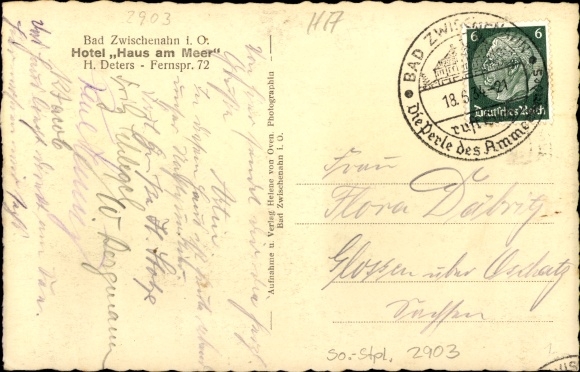 Postcard Bad Zwischenahn in Oldenburg, Hotel Haus am Meer
