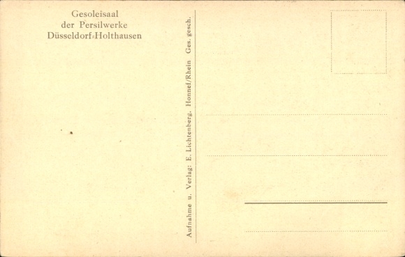 Postcard Holthausen Düsseldorf, GeSoLei Hall of the Persilwerke, exhibition