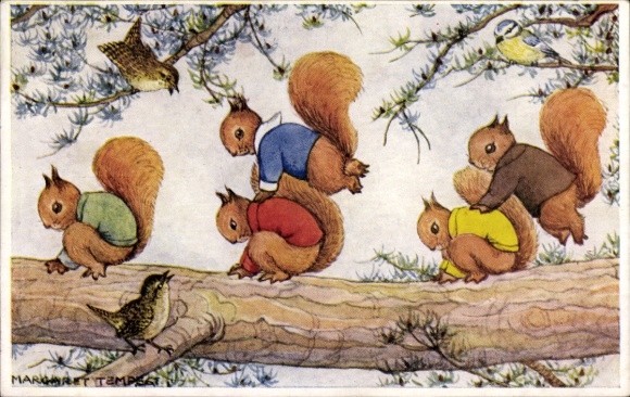 Artist Postcard Tempest, Margaret, Squirrel