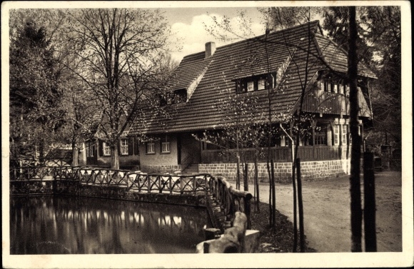 Postcard Forsbach Rösrath in North Rhine-Westphalia, forest restaurant Forsbacher Mühle
